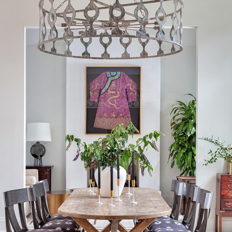 Lustre tambour Spoutnik à 10 lumières Rouge