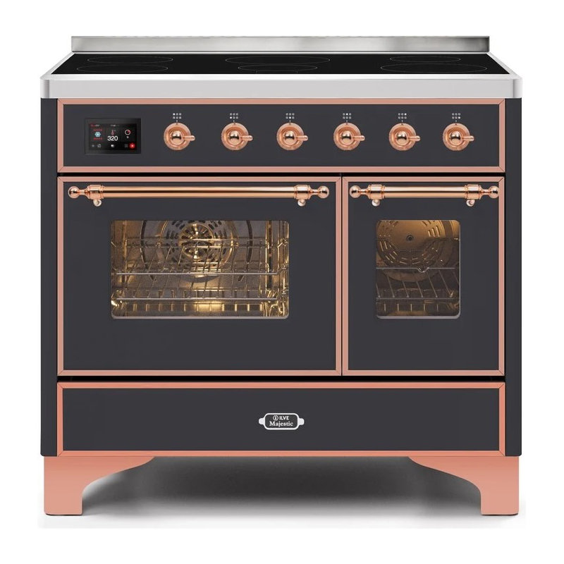 Majestic II 40" Freestanding Induction Range, Matte Graphite/Copper