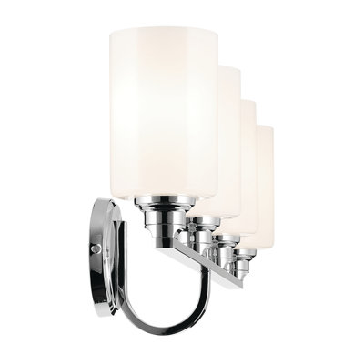 32.25" 4-Light Vanity Light with Fluted Glass