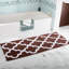 Tapis de salle de bain en coton 24 po x 60 po avec motif de treillis et base antidérapante Freida - lavable à la machine-900766704