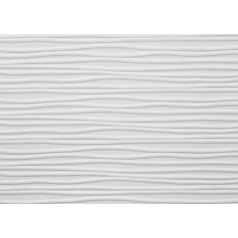 Lit en très grand lit en bois de style géométrique - Finition blanche et tête de lit légèrement incurvée pour une chambre élégante avec cadre confortable