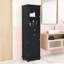 Grande armoire de salle de bain avec portes en verre, tablettes réglables et 2 tiroirs-73612476-87225787