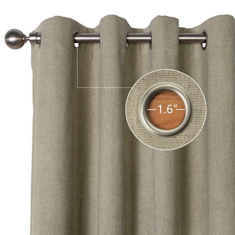 Extra Soft Chenille Grommet 100% Blackout Curtain Pair, 52" W x 84" L, Coffee