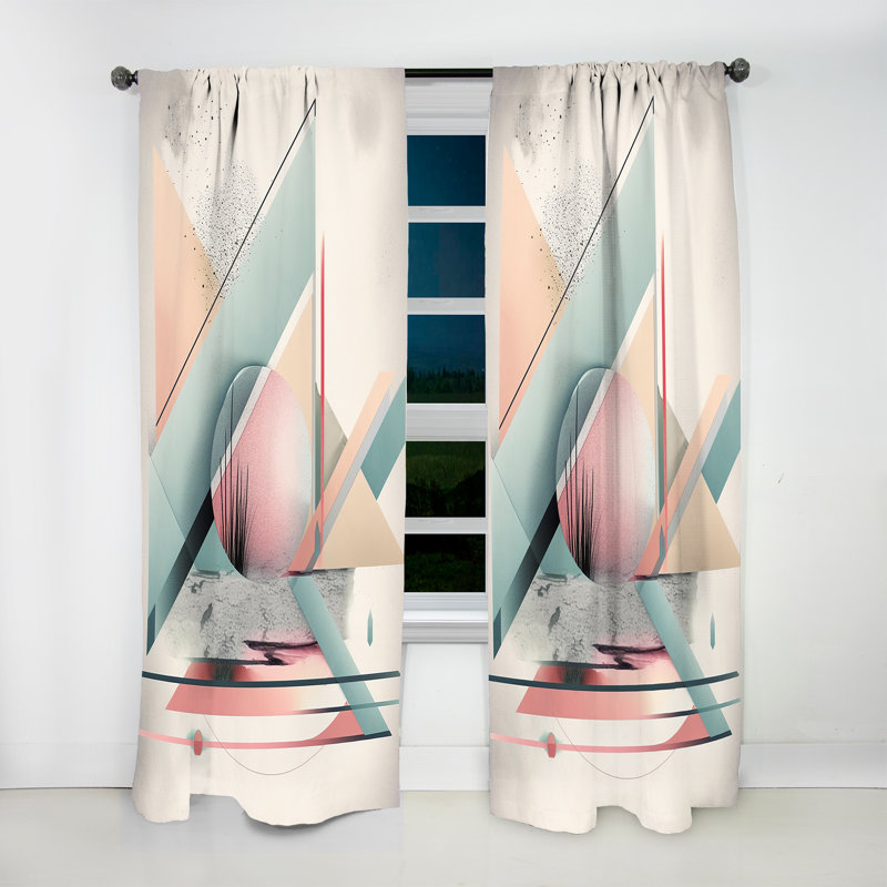 Gemella - Rideau moderne rose - Minimalisme transitoire Grace III - Velours obscurcissant - 1 panneau, L 52 po x L 84 po