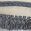 Coussin lombaire tressé à franges en macramé-101178599