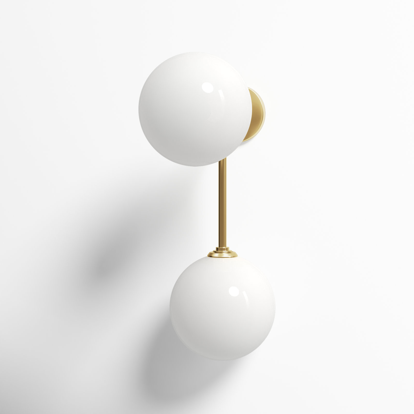 Salonko 2 Light Glass Dimmable Armed Sconce, Aged Brass