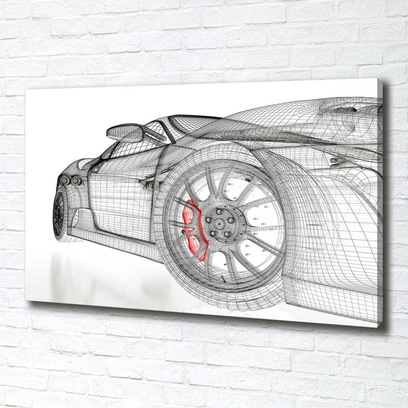 Car Grid - Wrapped Canvas Art Prints