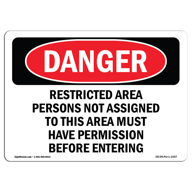 Panneau de danger OSHA, H 12 po x l 18 po x P 0,1 po
