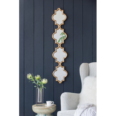 Miroir mural doré à quatre niveaux