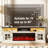 70" Fireplace Tv Stand For Tvs Up To 80" With Storage Cabinets, Entertainment Center With 36" Electric Fireplace, Led Light Tv Consoles For Living Room, Farmhouse Media Console Table, Crystals-1936693439