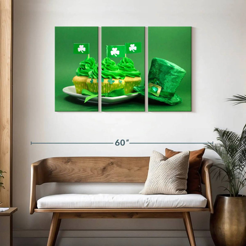 Lelend Cupcakes For St. Patrick's Day, H 28 po x l 45 po