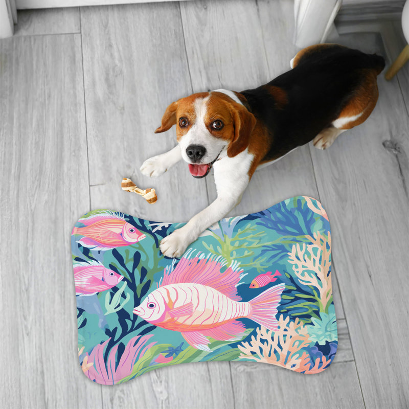 Tapis d'alimentation en os 1 pièce Preppy Sea Life