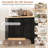  51.2"Modern Sideboard Buffet With Power Outlet, 5 Drawers & 2 Doors, Kitchen Storage Cabinet-1687309219