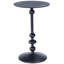 Zora Distressed Iron Pedestal Side Table-838592024
