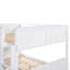 Lit double superposé au dessus d'un lit double avec lit gigogne simple, blanc (ancien sku: LP000250AAK)