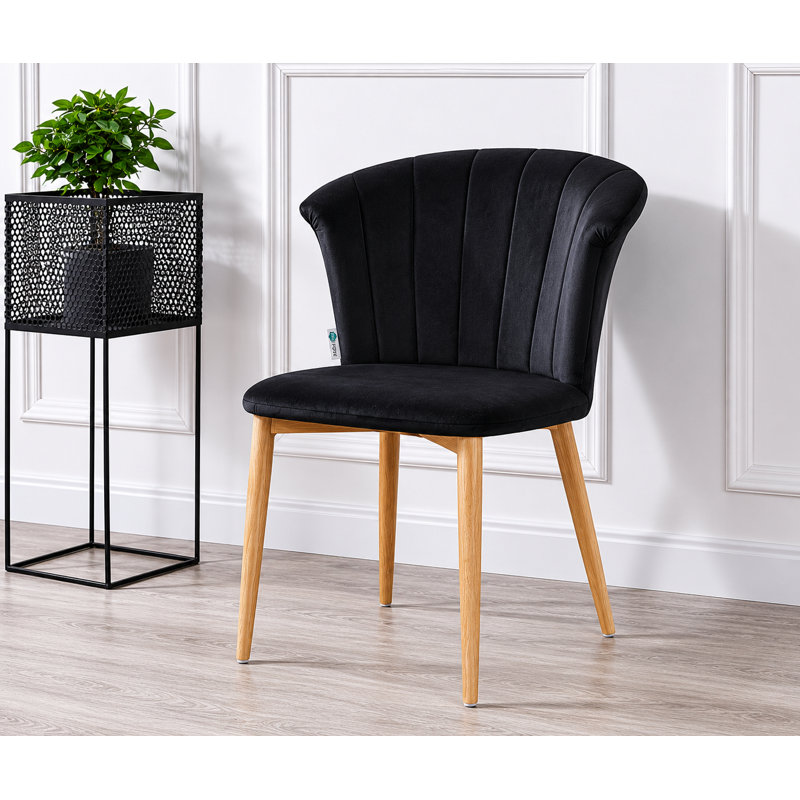 Siyana Upholstered Dining Chair, Black