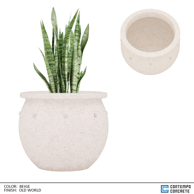 Jardinière Zena, Beige Ancien Monde, H 24 po x l 36 po x P 36 po