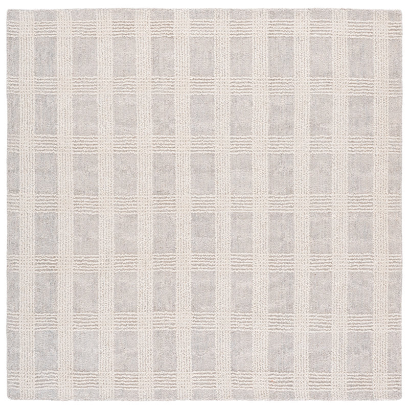 Genre 208 Hand Tufted 85% Wool; 15% Cotton Geometric Rug, Square 6'