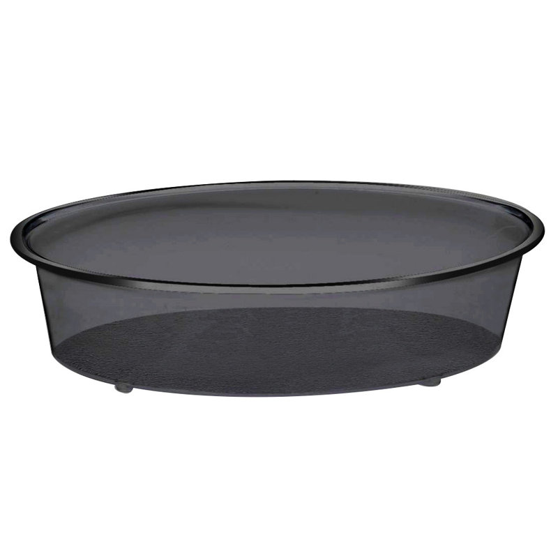 Double-Face Tabletop Sneeze Guard, 3.5" H x 12" W x 12" D, Black