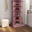 Armoire à 6 paniers à chaussures à 6 niveaux, rose, pouvant contenir 24 paires, option de rangement économe en 6 couches-1585160367