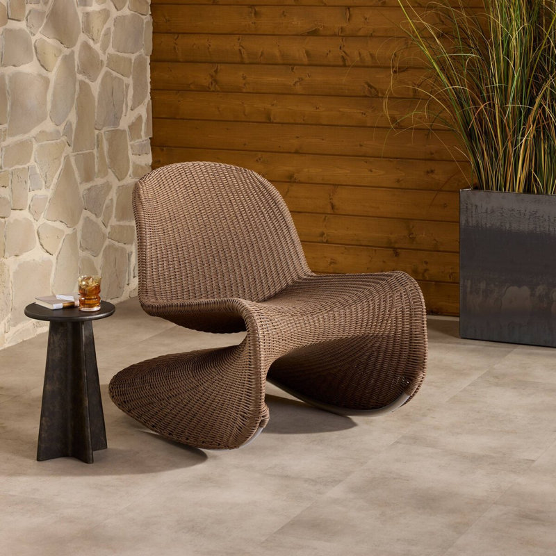 Chaise de patio Daughtery, Tissage tanné