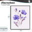 Aquarelle de fleurs mauves, estampe numérique, design par Leah Noel Art-405094392-405094393