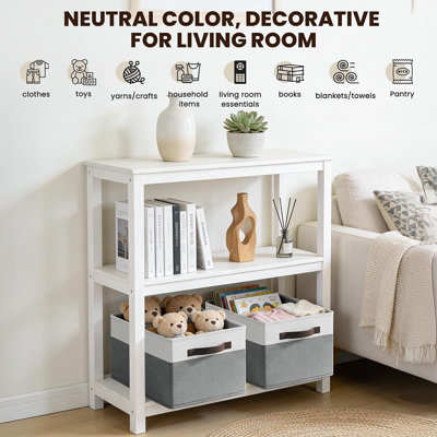 Paquet de 4 paniers de rangement pour garde-robe en tissu - Boîtes de rangement pliables avec poignées pour tablettes et rangement