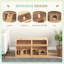 Wooden Hamster Cage for Gerbils with Suspension Bridge Ladders Nature
