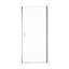 34" W x 72" H Semi-Frameless Circular Pivot Shower Door in Chrome With 1/4" (6mm) Thick SGCC Tempered Glass