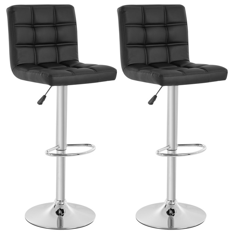 Tabouret de bar pivotant à hauteur réglable Ceann, Noir