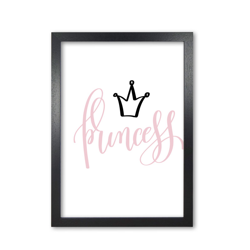 Princess - Print, Black Grain Frame, 30 cm H x 21 cm W x 5 cm D