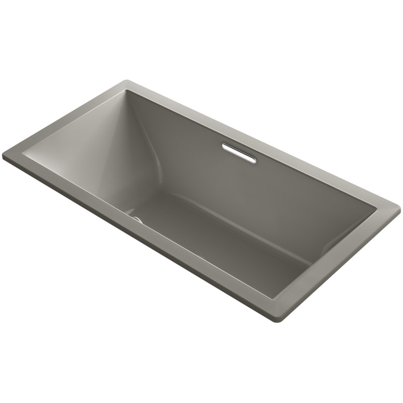 Underscore 72" x 36" Drop In Soaking Acrylic Bathtub with Heater, Cashmere
