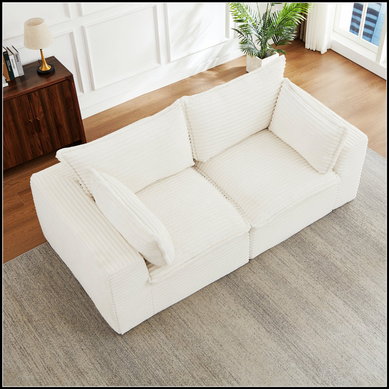 Canapé modulaire surdimensionné Cloud, Blanc