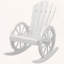 Chaise berçante Adirondack avec accoudoirs à roulettes
