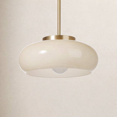 1 - Light Copper Dome Pendant Beige