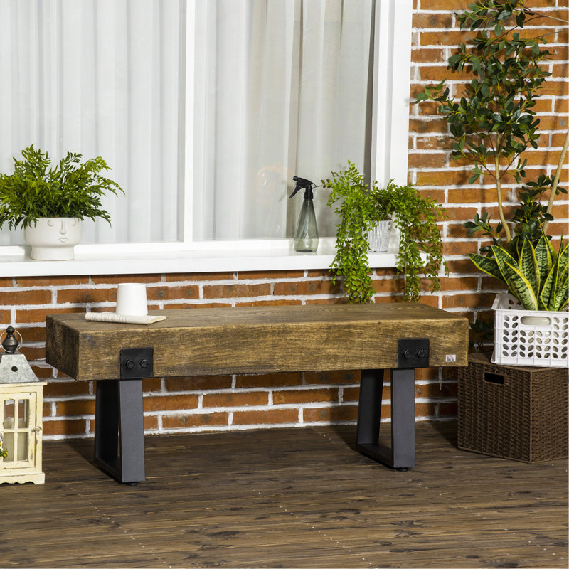 Banc de jardin avec pieds en métal