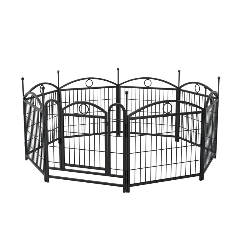 Ensemble de 1 pièce en fer noir l 48,4 po x l 24,2 po