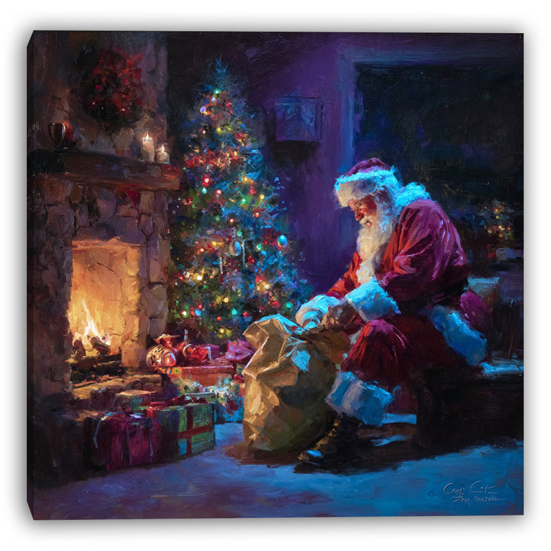 «Christmas Eve Reflections», art mural sur toile tendue, H 20 po x l 20 po