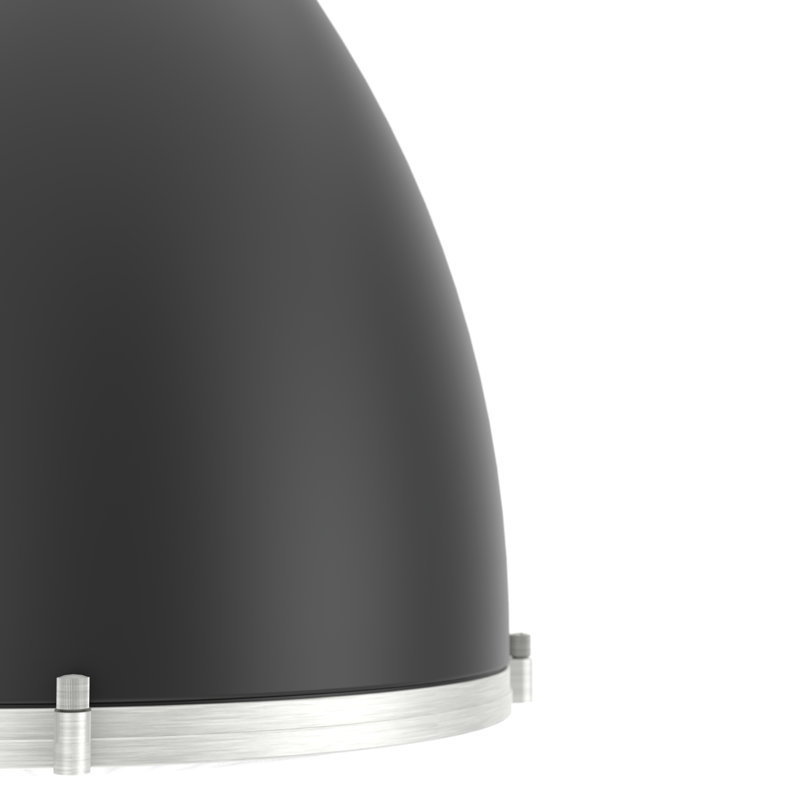 Bluff View 3 - Light Dome Pendant, Large, Flat Matte Black, 3 Lights