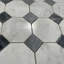 12" x 12" Marble Octagon and Dot Mosaic Floor Use Tile
