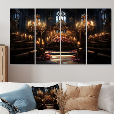 Art mural 4 pièces Basilique baroque