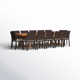 Alyisa Rectangular 12 - Person Outdoor Dining Set with Cushions