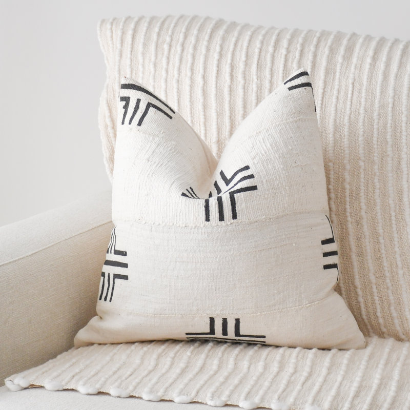 Tissu de boue africain authentique - LUXE, 18 x 18