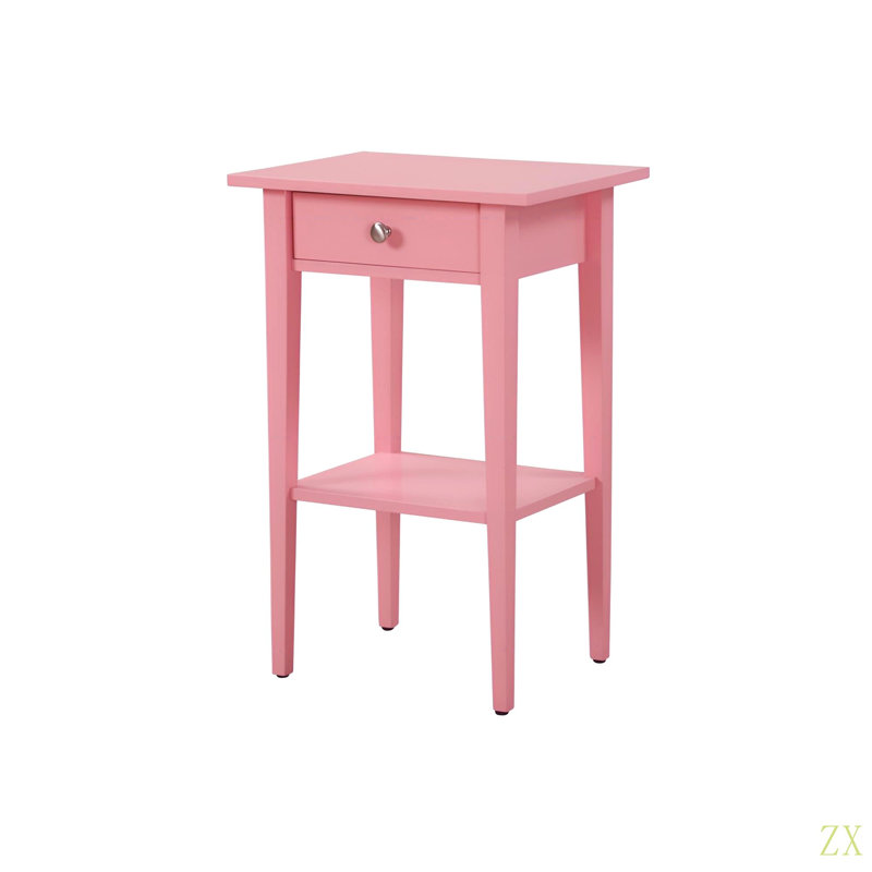 Charmante table de chevet contemporaine, Rose