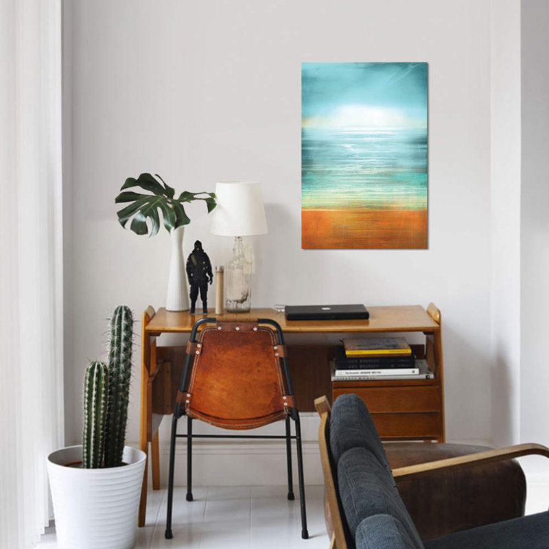 «Ocean Abstract», reproduction d'impression sur toile, H 60 po x l 40po x P 1,5 po, Toile tendue, Pas de tapis