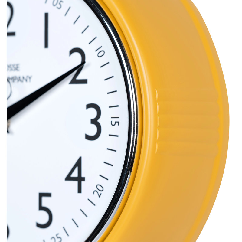 Horloge murale La Crosse, Jaune moutarde
