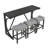 59" Multi-Purpose Bar Table Set with 3 Stools and Built-in Power Outlet, Solid Wood Sofa Table for Kitchen, Living Room, Dining Area-1279612495-1279612490