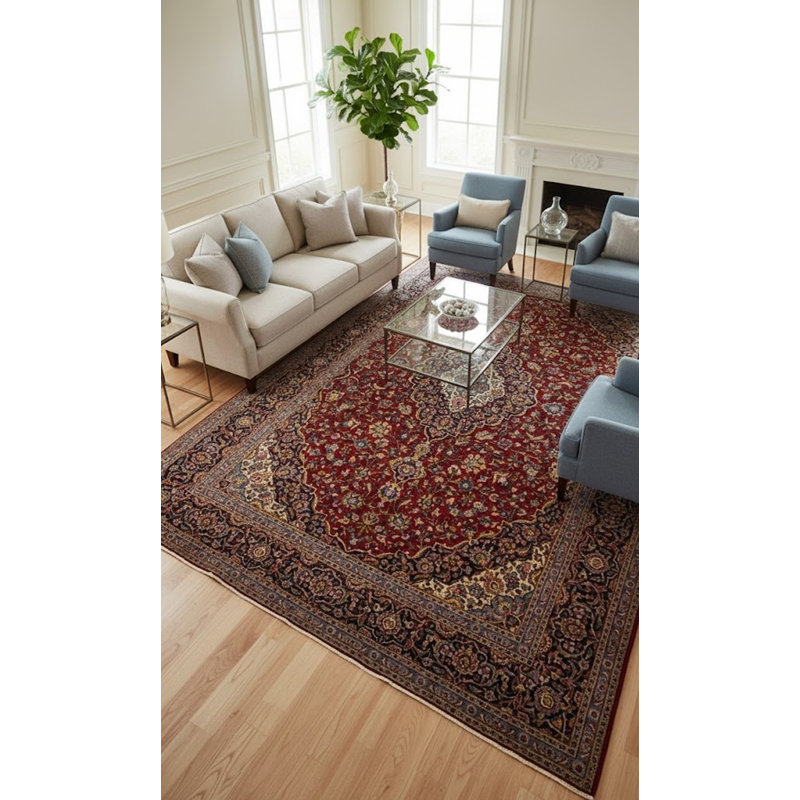 Tapis oriental rouge unique 10X15 One-of-a-Kind