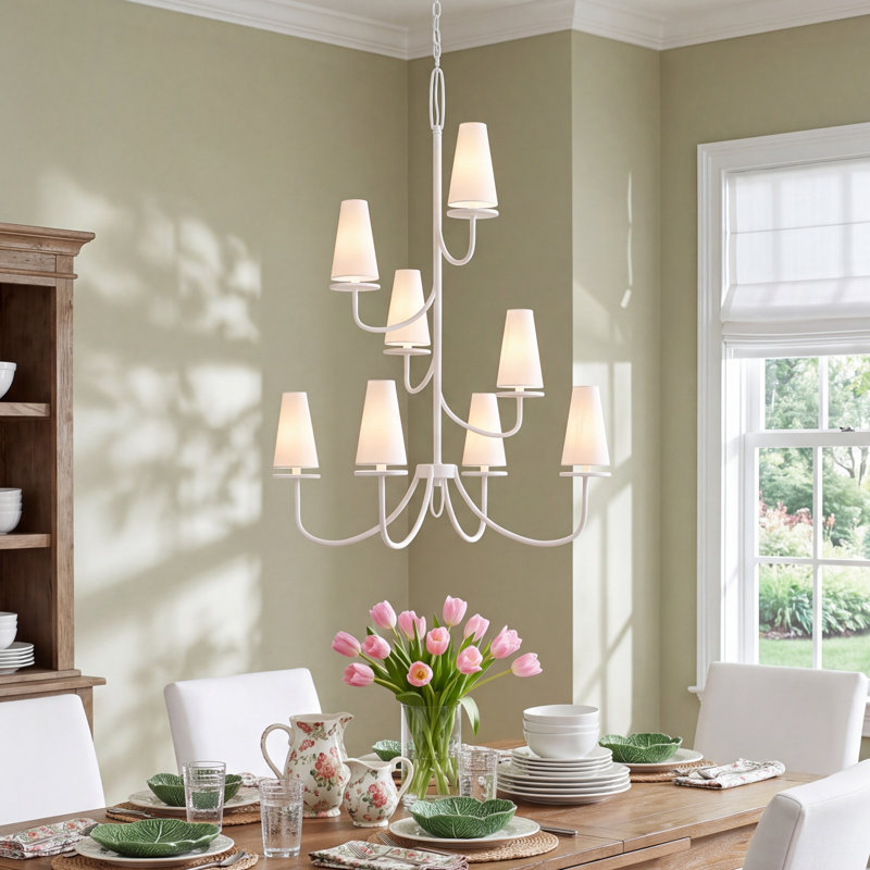 Walling 8 - Light Dimmable Empire Chandelier, Textured Bronze