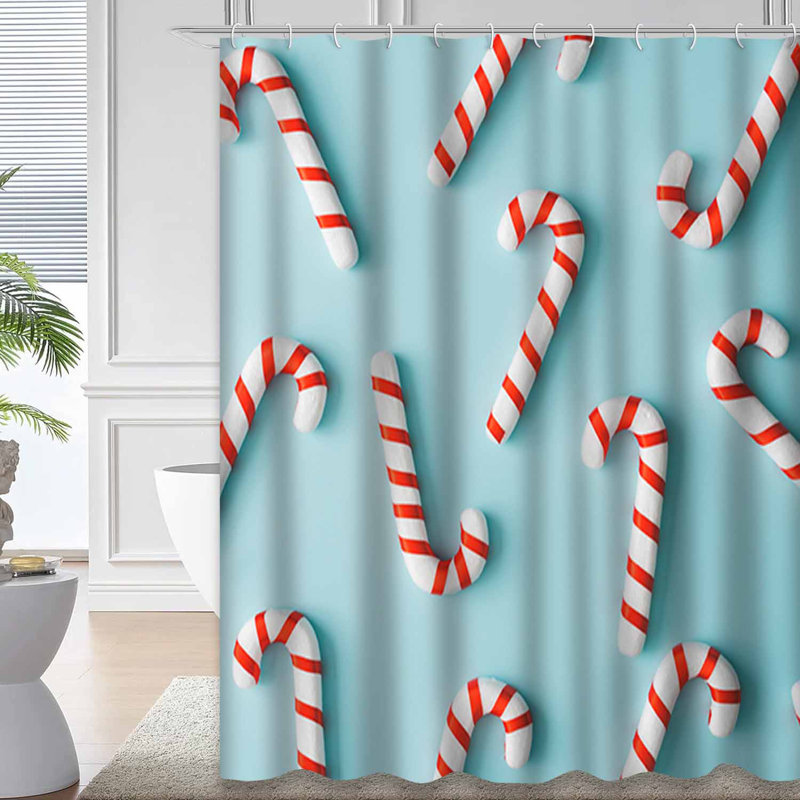 Rideau de douche à 12 crochets Creative Minimal Christmas, L 72 po x l 72 po
